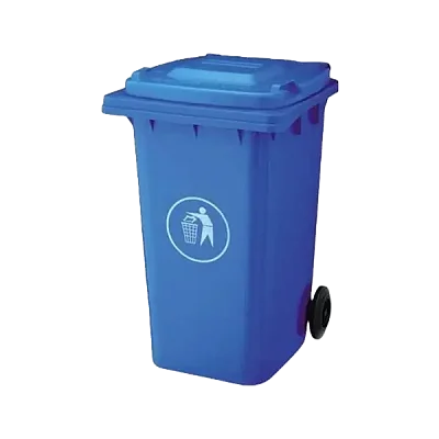 240L Dust Bin/Waste Bin 2 Wheels w Stepper - Blue