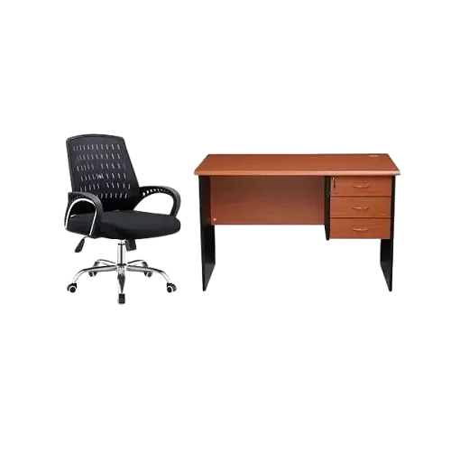 A Set Of Office Chair And Office Table