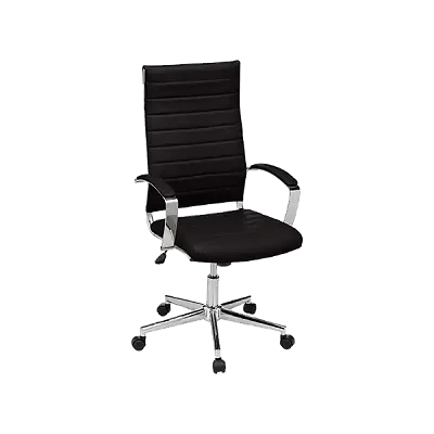 Ergonomic Ribbed Leather High Back Executive Computer Desk Office Task Chair