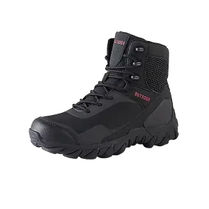 Genuine Leather High-Top Black Shoes