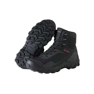 Genuine Leather High-Top Black Shoes