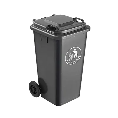 120L Dust Bin/Waste Bin 2 Wheels - Black