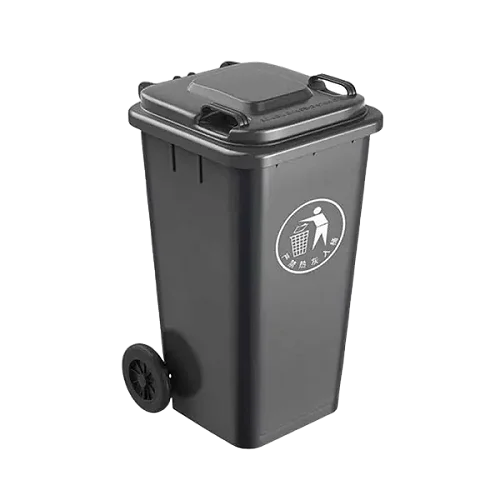 120L Dust Bin/Waste Bin 2 Wheels - Black