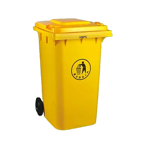 240L Dust Bin/Waste Bin 2 Wheels Stepper – Yellow