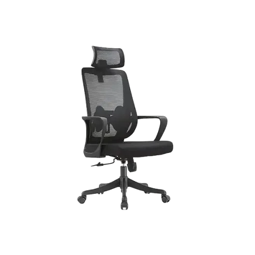 Executive Office Chair With Headrest- Black