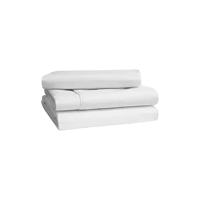 Premium 6x6 6 pieces Cotton Not-Fitted Bedsheets Set - White