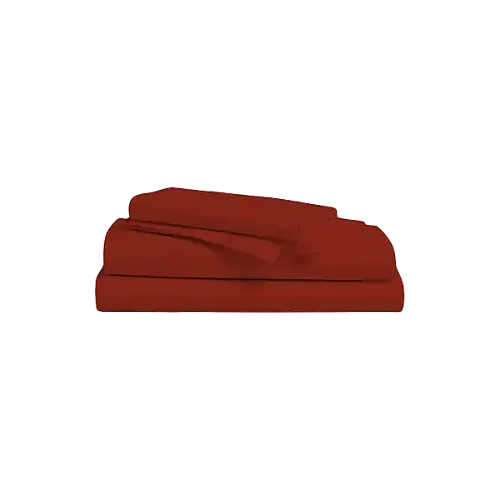 American 6 Pieces 6x6 Plain 100% Cotton Bedsheets - Maroon