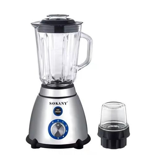 Sokany 2 In 1 Glass Stainless Steel Electric Blender 1.5 Ltrs