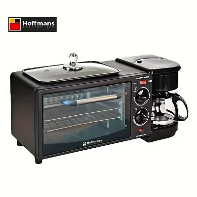 Hoffmans 3 in 1 Home Breakfast Maker Coffee Frying Pan Oven