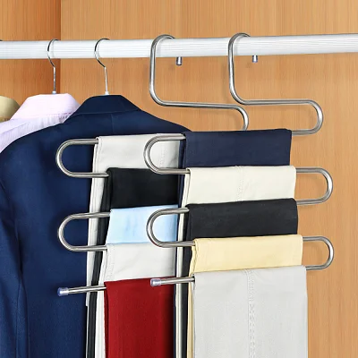 2pcs Of Trouser Steel Hanger/Pants Hanger - Silver