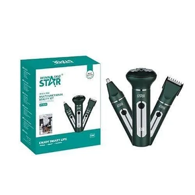 Winningstar 3 in 1 Rechargeable Detachable Magnetic T-Blade Hair Clipper Nose Trimmer