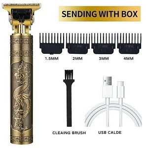 Rechargeable Metal Hair Cli-pper - Gold