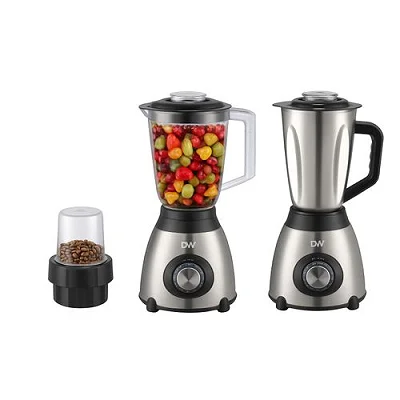3 in 1 Digiwave  1.5L Stainless Steel &amp; Plastic Jars Blender – DWBL-1212 500W