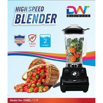 Digiwave 2 Litre High Speed Commercial For Heavy Duty Works &amp; Business - Black