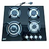 Digiwave 4 Burner Gas Stove Built In Tempered Glass Black Surface DWGC2002 - Black