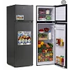 SPJ 189L Double Door Refrigerator / Fridge (RF-GRY189C) - Dark Grey