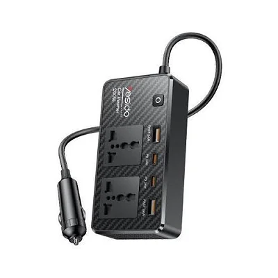 Yesido CAR INVERTER 200W Vehicle Power Inverter QC3.0+PD Fast Charging