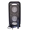 Cortina Dual 12" Public Address Speaker Rechargeable With Three Microphones -Black