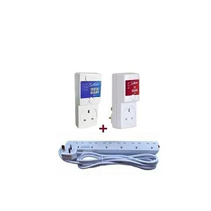 Sollatek Pack of TV Guard+ Fridge Guard +Extention Cable 6 ways-White