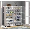 6 door Plastic shoe rack 24 pairs - White