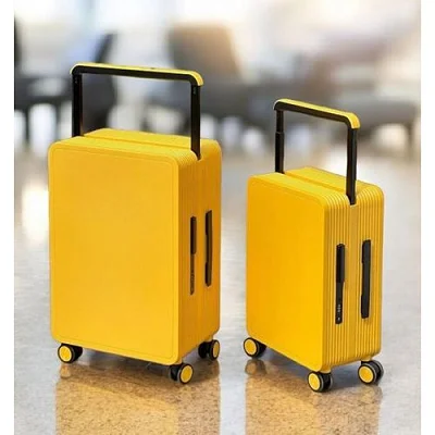 Leaves King Black Wide handle Suitcase - 2set