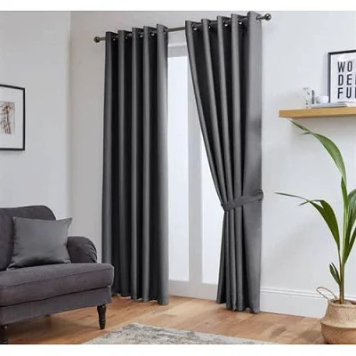 2 Pcs Curtain pieces 2 by 1.5m &amp; 3m White Net - Grey