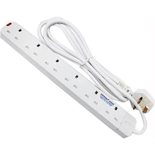 Power King Original 6 Ways Extension Cable, 3 Meters,