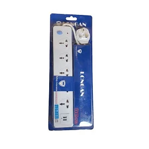 Original 5 Way Heavy Duty USB Extension Cable Socket - White