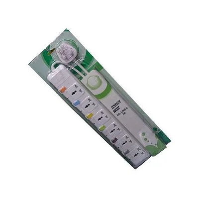 G &amp; T 6 Outlets Extension Cable- Good Quality - 6 Sockets, Durable &amp; Safe- White