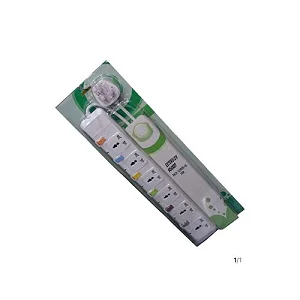 13A G & T 6 Outlets Extension Cable- Good Quality - 6 Sockets, Durable & Safe- White