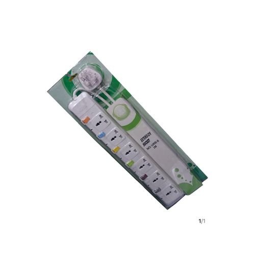 13A G &amp; T 6 Outlets Extension Cable- Good Quality - 6 Sockets, Durable &amp; Safe- White