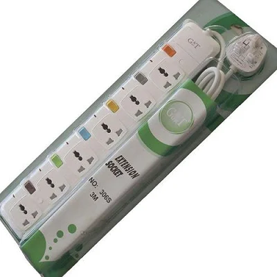 G &amp; T Extension Socket With Fuse Plug Protector 13A For Washing machines, Fridges