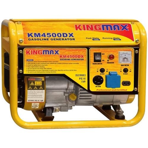 King Max KM4500DX Gasoline Medium Yellow Generator 1Kva/ 1.5Kva