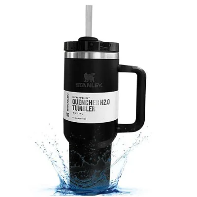 Stanley 40oz Insulated Travel Mug 7 Hours Hot Quencher Tumbler - Black