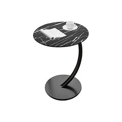 Round Side Table, Coffee Table with Wooden Tray, Modern Style Coffee Tray Table