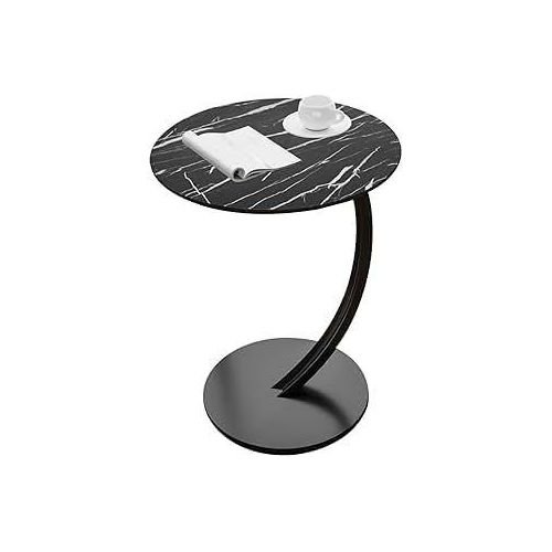 Round Side Table, Coffee Table with Wooden Tray, Modern Style Coffee Tray Table
