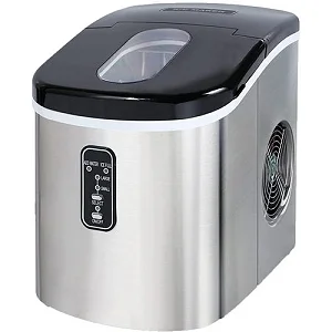 Hoffmans 2.2 Litres Ice Maker Portable Ice Maker Home Small Mini Commercial Milk Tea Shop Round Ice Cube Maker