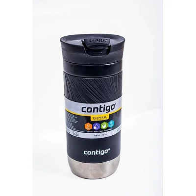 Contigo SnapSeal Vacuum-Insulated Stainless Steel Travel Mug, 16-Ounce