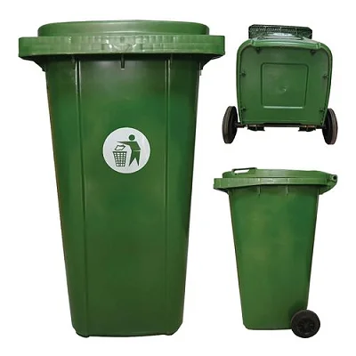 Outdoor 240L Plastic Waste Bin – Large Capacity, Durable &amp; Weather-Resistant. Green