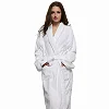 Unisex Cotton Bathrobe - White