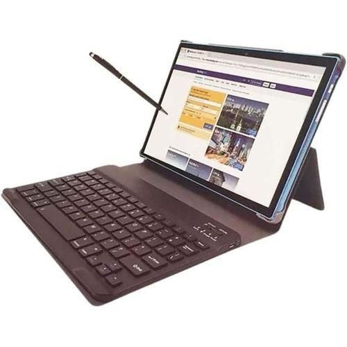 Idino Notebook 10.1 Inches Android 12 Tablet PC - 512GB Storage 8GB RAM Android Tablet With Leather Case Airpods, Watch And Keyboard