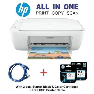 Hp DeskJet 2320 All-in-One Printer With Print, Scan &amp; Copy With Free Printer USB Cable, Power Cable, And 2 Cartridge