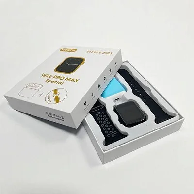 Smart w26 Pro Max Smartwatch Series 8 + Free Airpods - Black