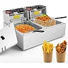 Nima 12L Electric Double Deep Fryer - Silver