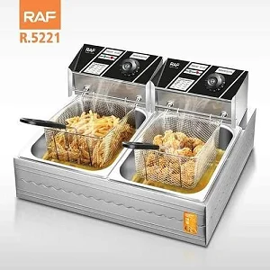 12L RAF Professional Double-Tank Electric Deep Fryer - multicolor