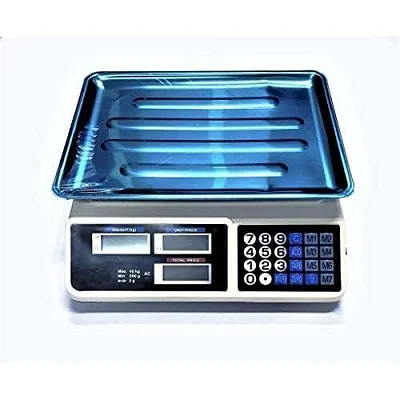 40kg Price Computing Weighing Scale For Butchery Kitchen Shop - Multicolour