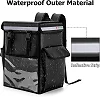 Insulated Food Delivery Backpack with Safety Strip - Black