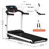 1-8km/h Portable Foldable Treadmill Fitness Equipment with LCD Screen  for Home Office