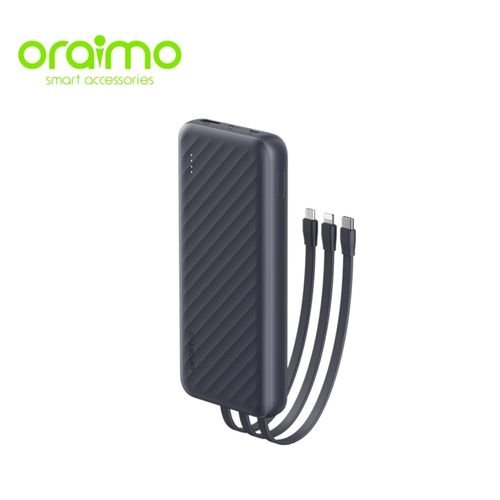 Oraimo Power Bank 10000mAh 22.5W 3 Built-in Charging Cables