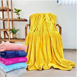 5*6 Soft warm Fleece Blanket - Yellow
